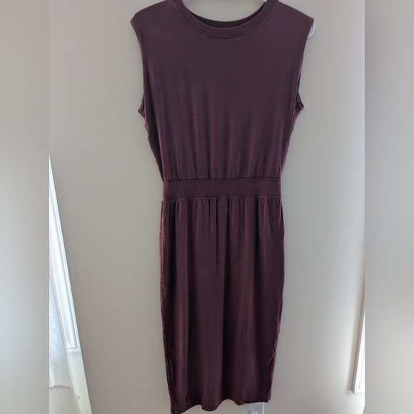 Athleta Santorini Cinch Midi Dress Tawny Rose Soft Pink Size XS - Picture 13 of 14